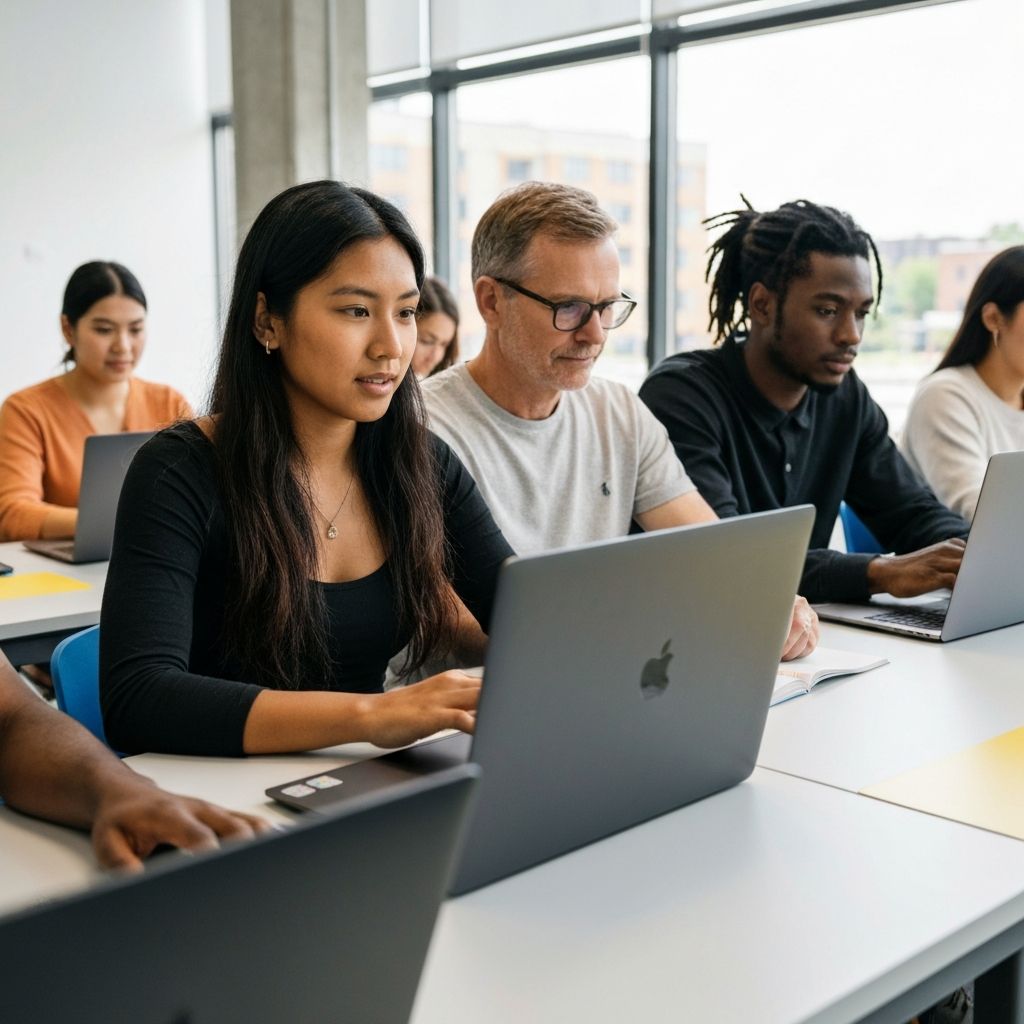 Students learning online